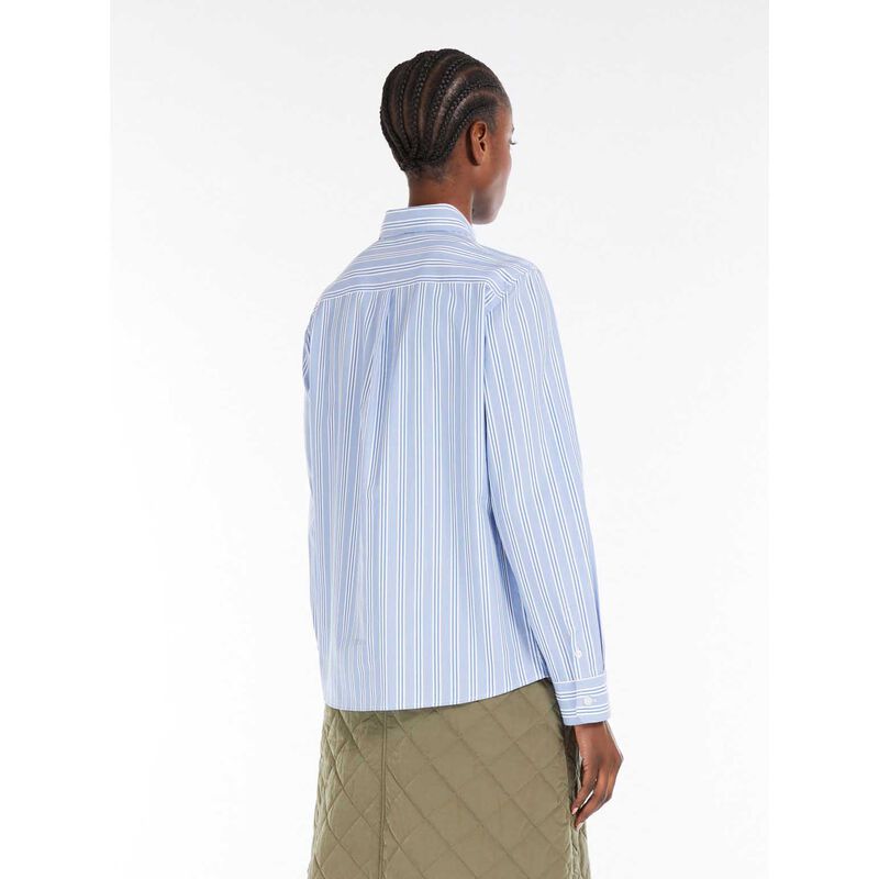 Weekend Max Mara Bahamas Striped Cotton-Poplin Shirt image number 1